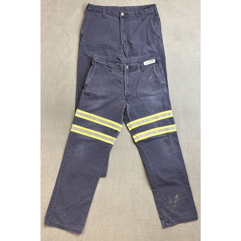 Lot of 2 Workrite FR Safety Pants Mens Size 38x34 (Measures: 37x33)